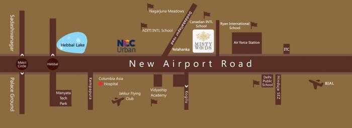 NCC Urban Misty Woods, Yelahanka - Reviews & Price - 4 BHK Villas For Sale In Bangalore 3 NCC Urban Misty Woods Location Map