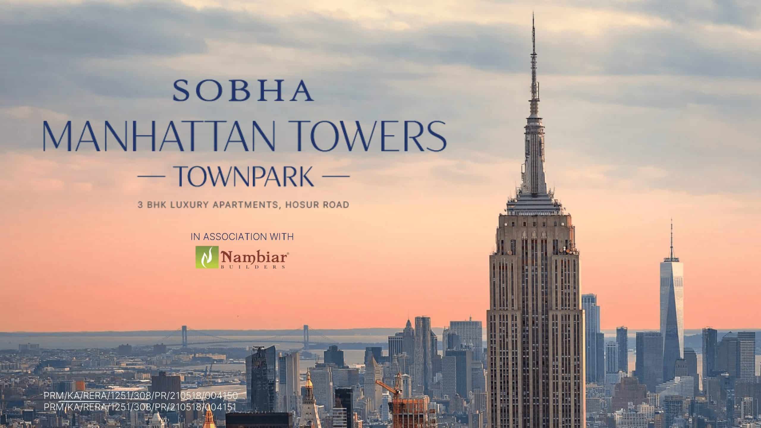 Sobha Town Park Manhattan Towers, Hosur Road - Reviews & Price - 3 BHK Apartments For Sale In Bangalore 1 Sobha Town Park Manhattan Towers