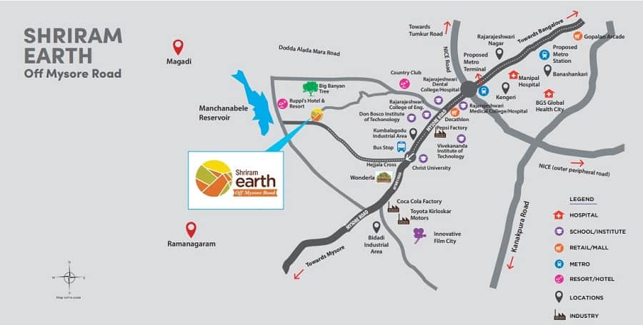 Shriram Earth Whitefield Location Map