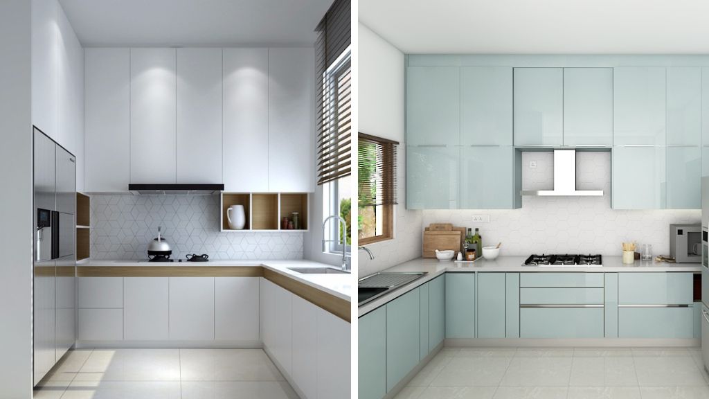 l-shaped modular kitchen design