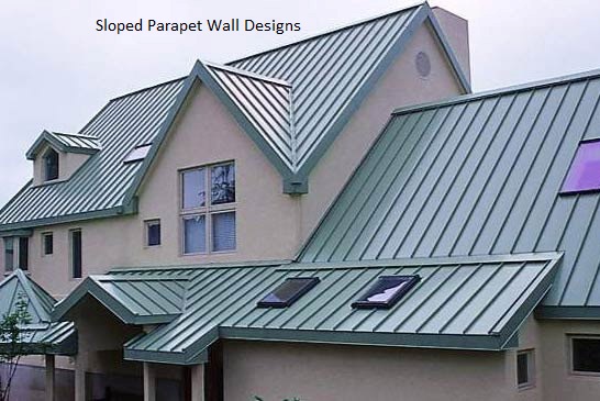 8 Creative and Secure Border Parapet Wall Designs for Safety and Style 5 Sloped Parapet Wall Designs