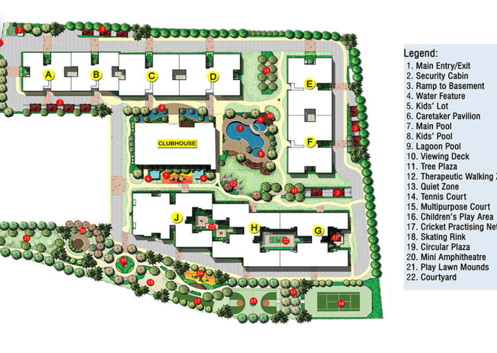 Adarsh Palm Retreat Master plane