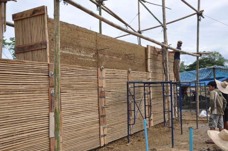 Bamboo and Earth Wall