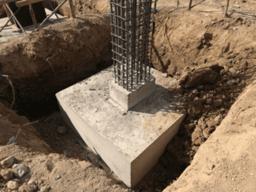 reinforced concrete Wall footing