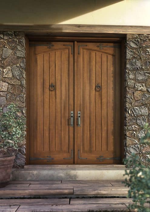 Rustic Wooden Double Doors