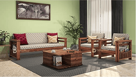 Driftingwood Solid Sheesham Wood 5-Seater Sofa Set
