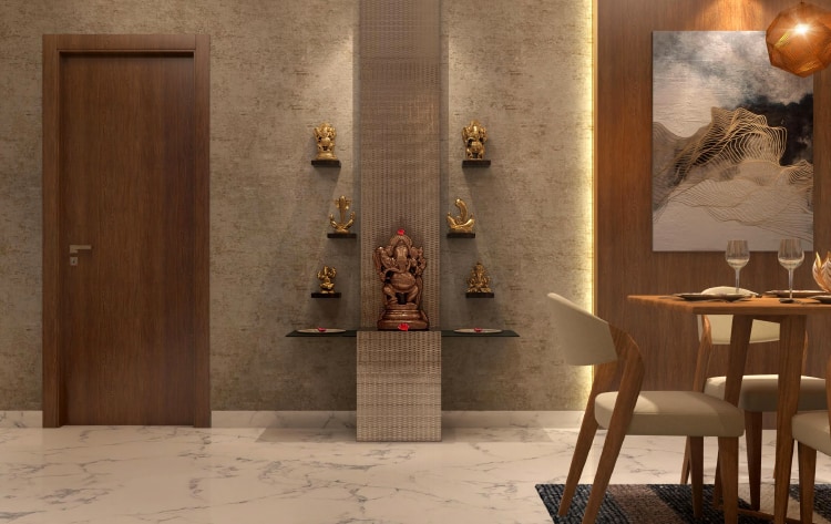 Pooja Corner; small living room design ideas