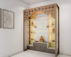 Display Cabinet Pooja Room Designs For Flats