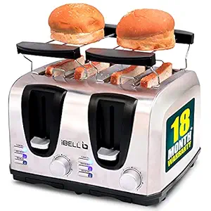 iBELL 130G Auto Popup Bread Toaster 4 Slices