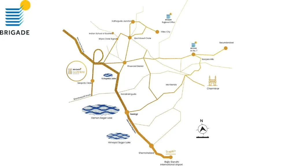 Brigade Gateway Neopolis Location Map