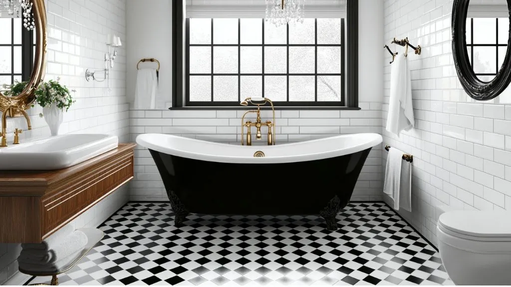 Black and White Tiles for a Timeless Look