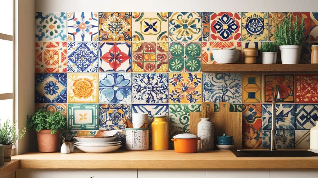  Colourful or Bohemian Kitchen Backsplash Ideas