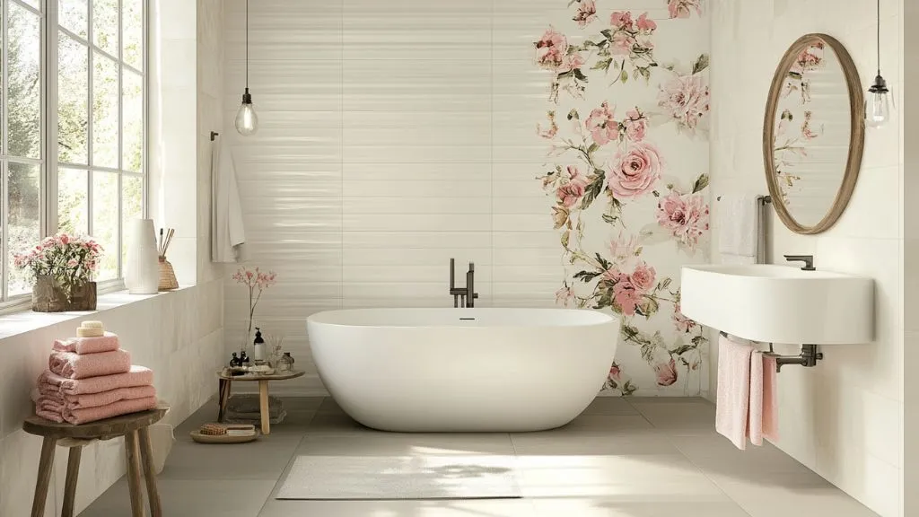 Floral Pattern Tiles for a Feminine Touch