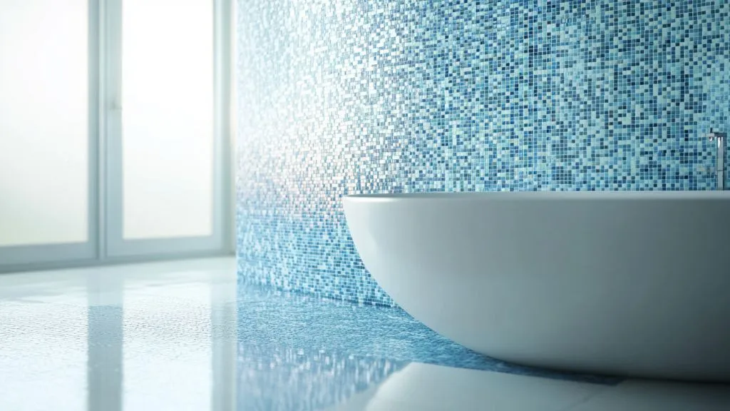 Mosaic Tiles in a Gradient Colour Scheme