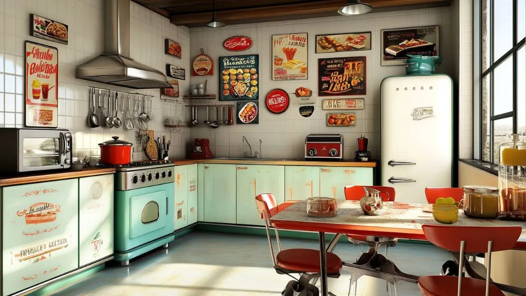 Kitchen Wall Decor with Vintage food advertisements