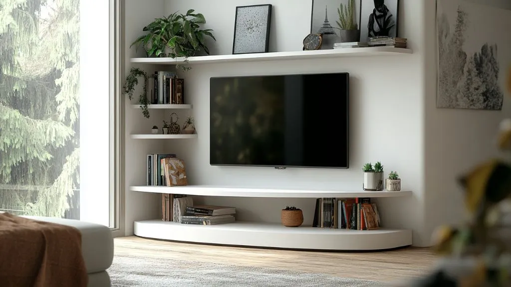Space-Saving Corner TV Units Design