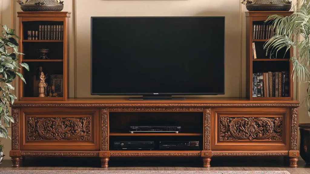 Traditional Wooden TV Units Design for Homes