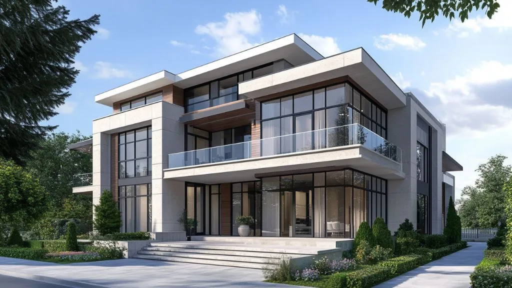 Double Floor Front House Elevation
