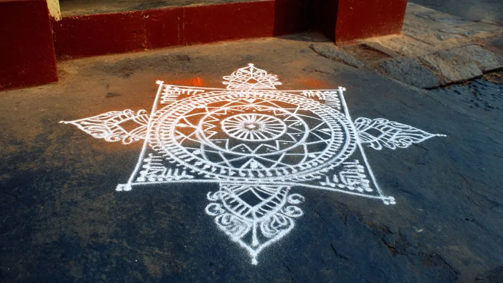 Freehand Kolam Style for Diwali