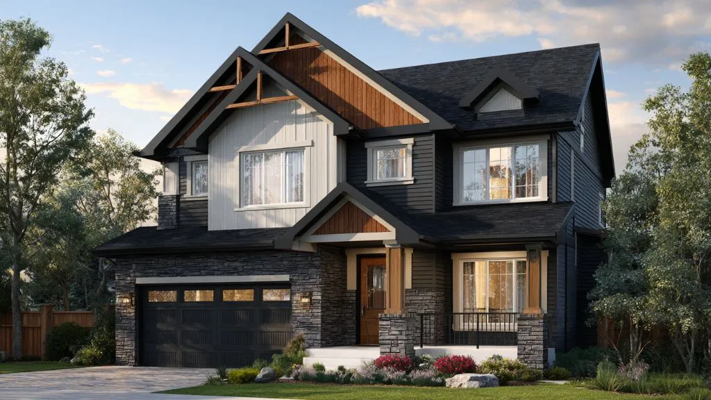 Front Elevation with Sloped Roof