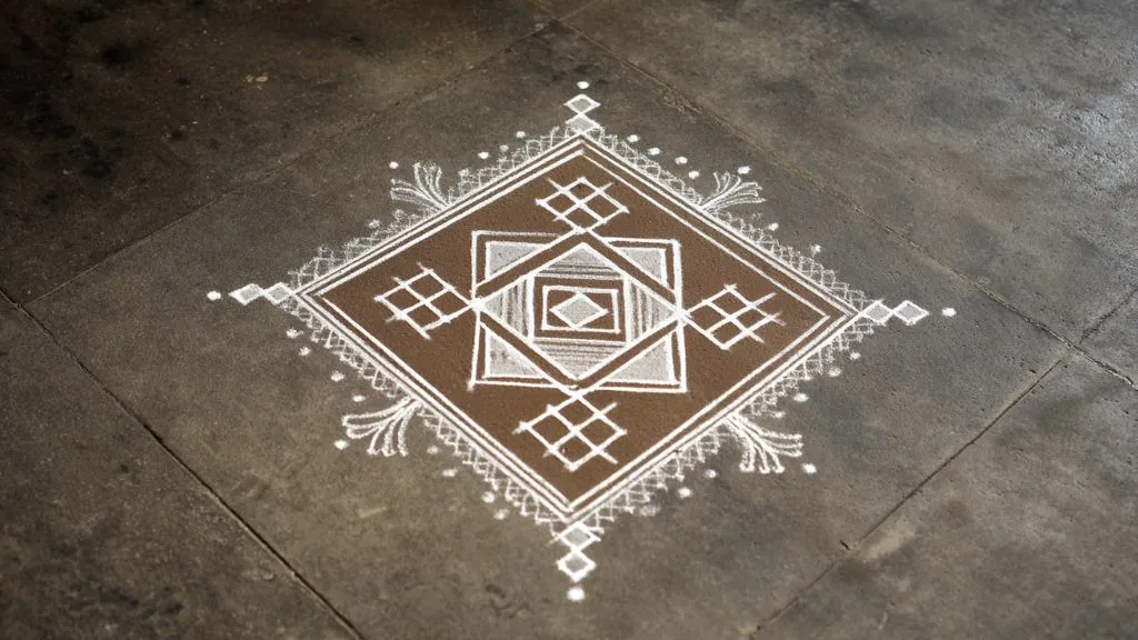 Geometric Pattern Rangoli for Diwali