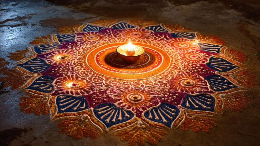 Glow-in-the-Dark Rangoli for Diwali
