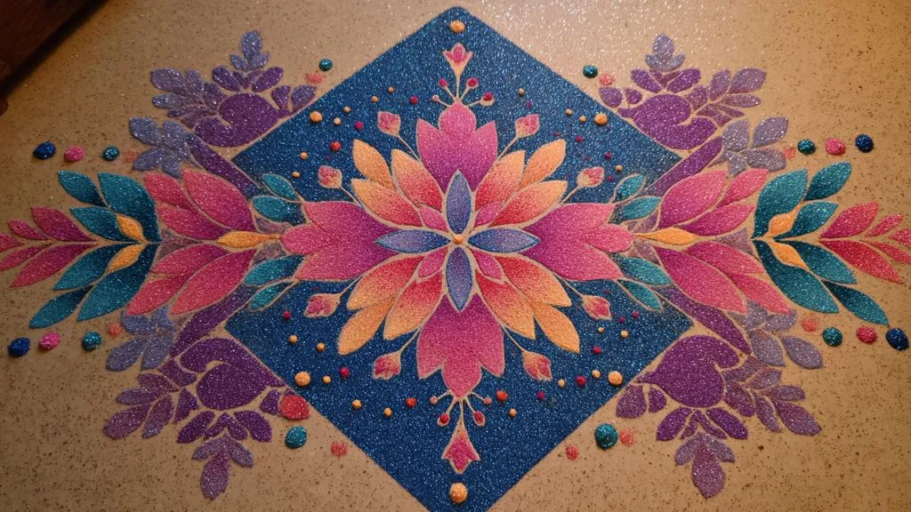 Rangoli with Rangoli Stickers 