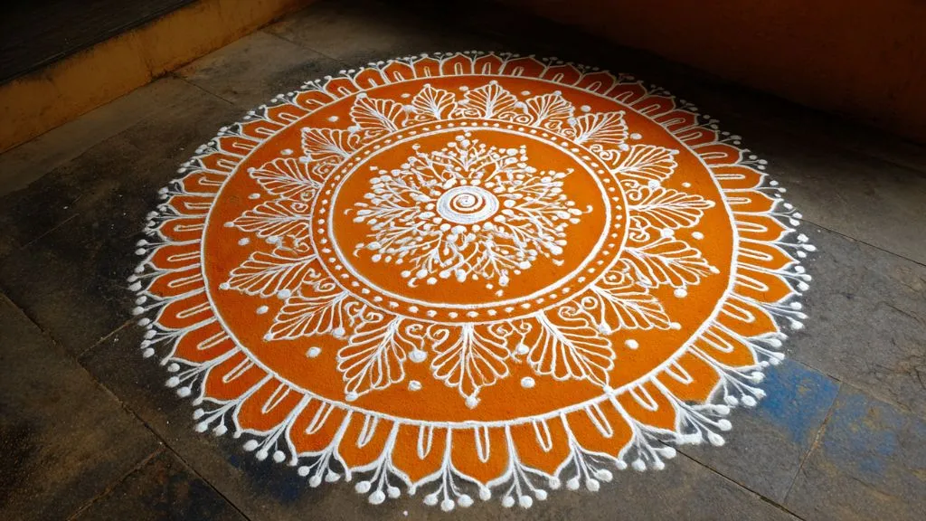 Square Rangoli Frame Design