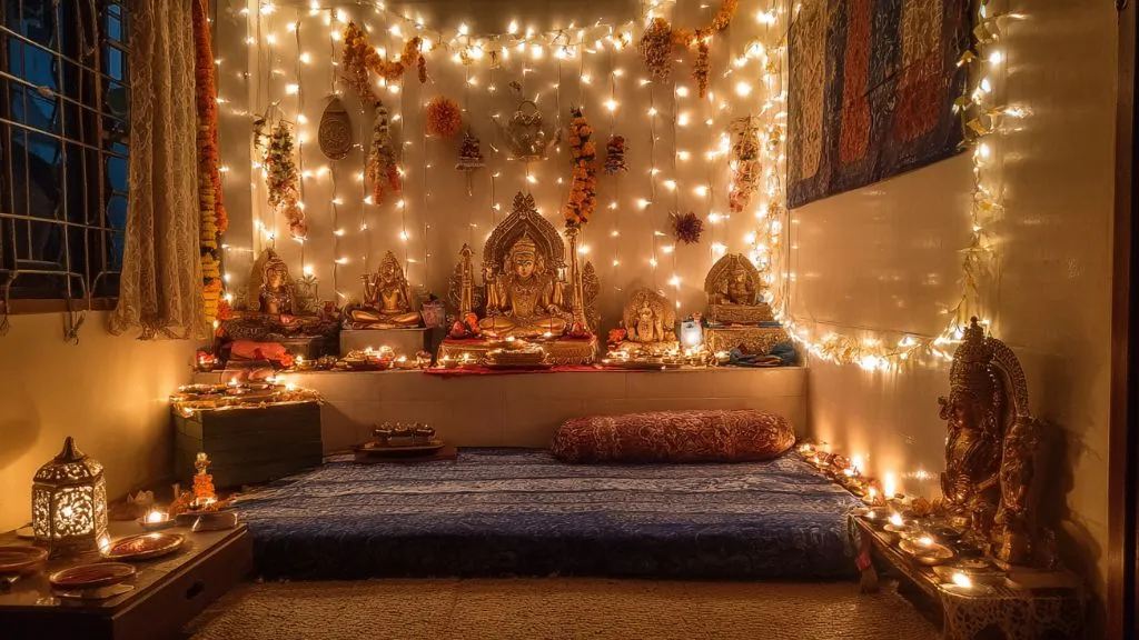 Lights, Lamps, and Diyas  for Durga Pooja  Home Decor