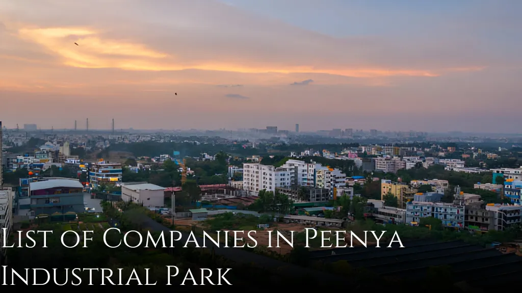 List Companies in Peenya Industrial Park