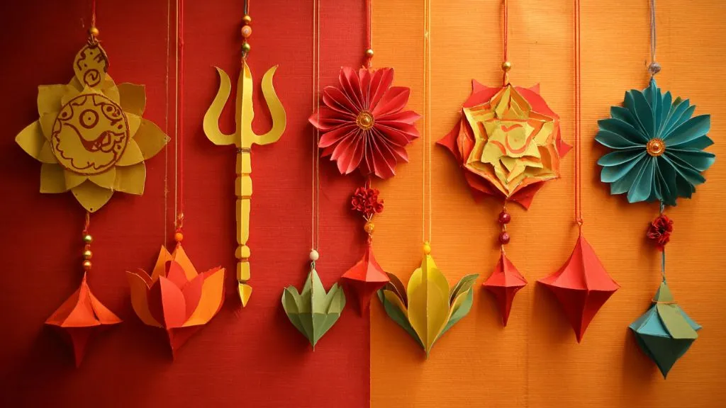 Paper and Craft Decor for Durga Pooja