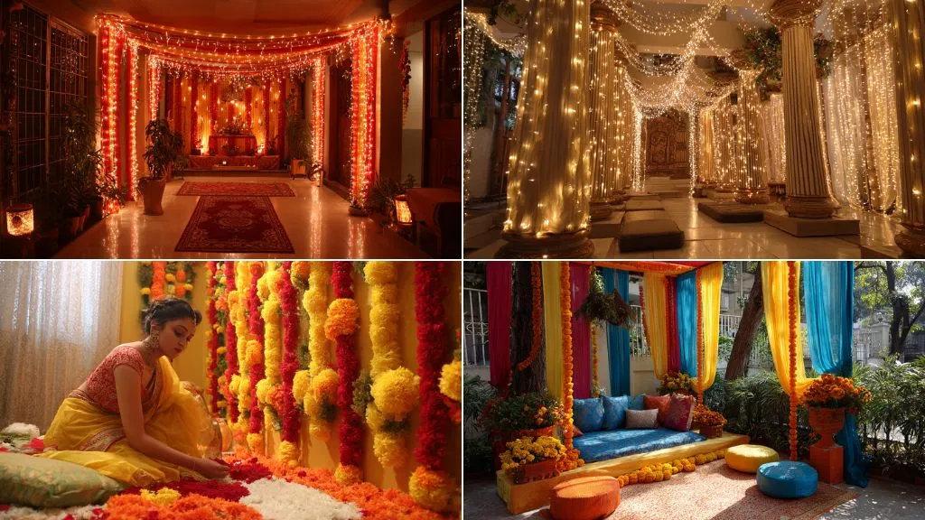 Simple Durga Puja Pandal Decoration Ideas with Pictures