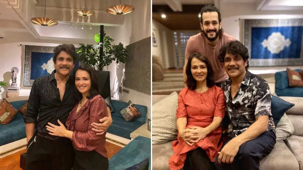 Akkineni Nagarjuna with his Son & Wife