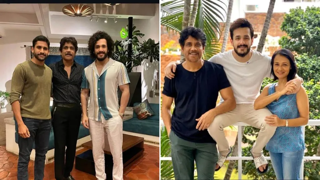 Nagarjuna & Family in His Home at Jubilee Hills Hyderabad