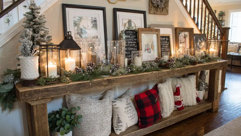 Christmas house decor with Hanging Handmade Ornaments