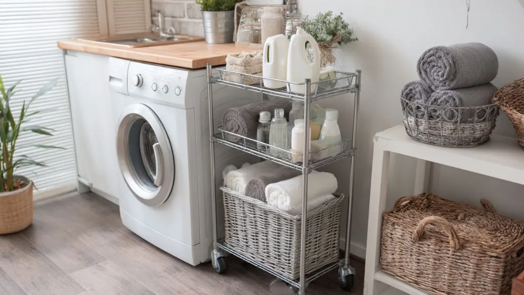 Rolling Cart Storage for Detergent & Supplies