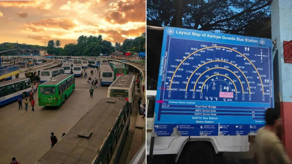 Majestic Bangalore Kempa Gowda Bus Stand and Layout Map