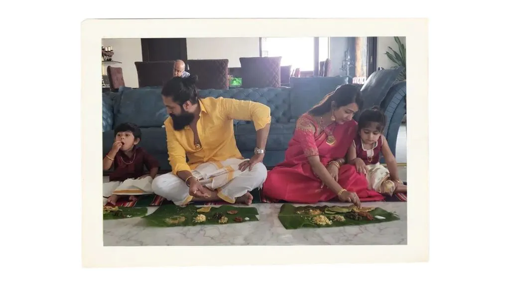 Yash Having Sadya with his Family during Ugadi