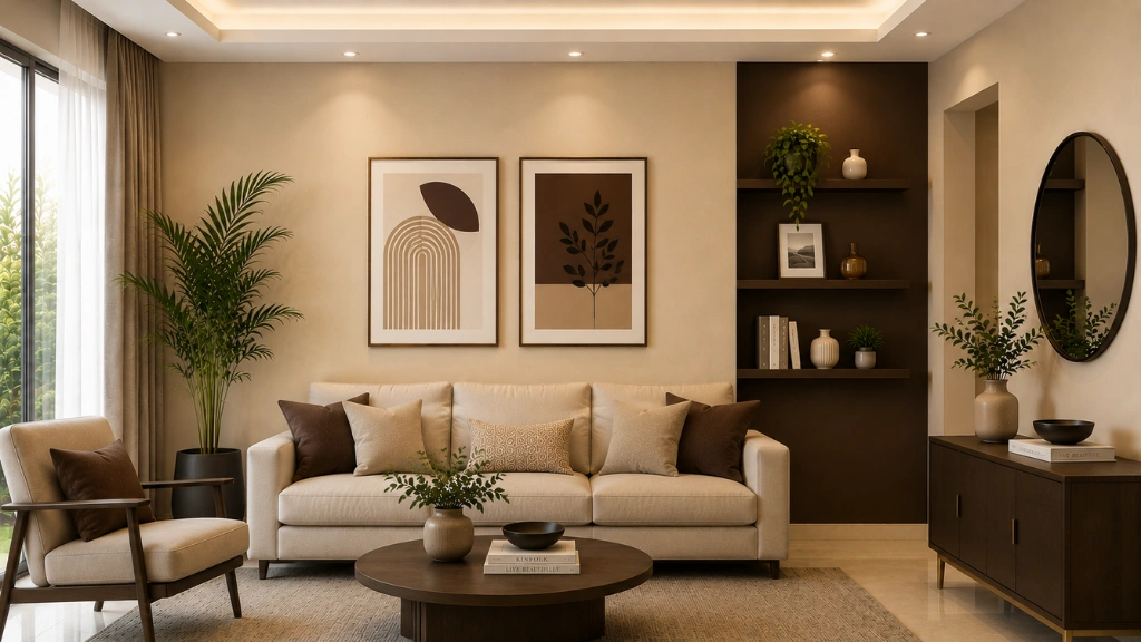 Beige & Chocolate Brown