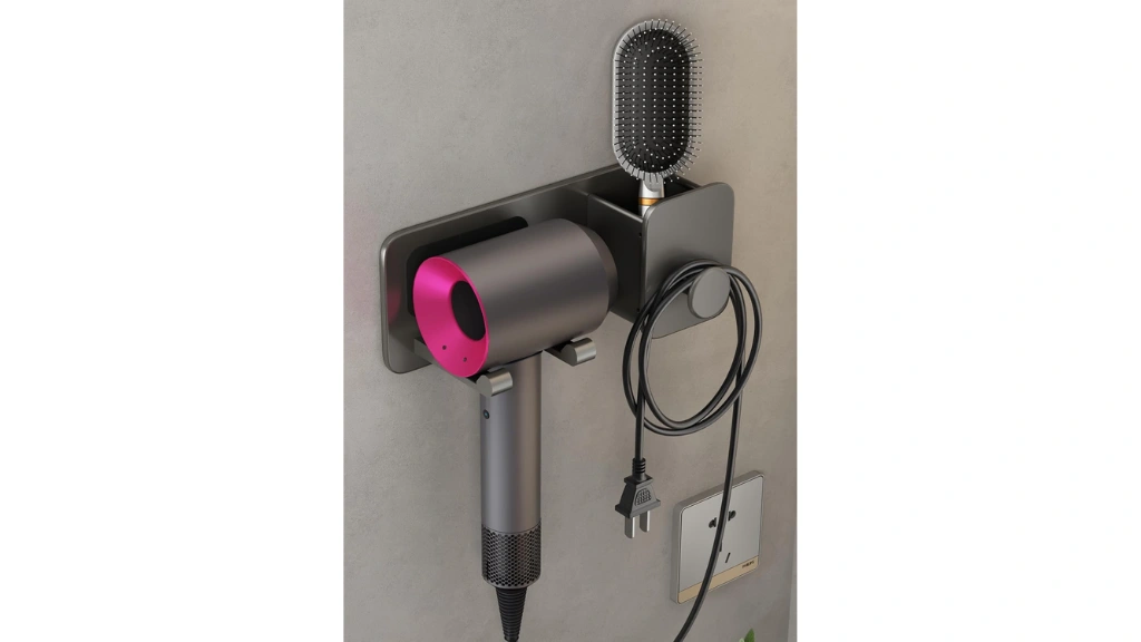 Wall-Mounted Hair Dryer Holder